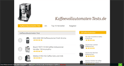 Desktop Screenshot of kaffeevollautomaten-tests.de